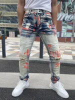 Men's Y2K-Style Denim Pants