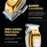 Sejoy Professional Combo Kits Hair Clipper Electric Hair Trimmer Set For Men Rechargeable Cordless Haircut Machine for Barber - Image 3