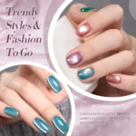 Cat Eye Gel Nail Polish 6 Colors Red Green Silvery Purple Blue Glitter Cat Eye Gel Polish Holographic 9D Semi-transparent