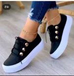 Women Casual Sneakers Woman Fashion Spring Leather PU Sneakers Female Platform Vulcanize Shoes Zapatillas De Mujer - Image 9