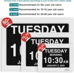 2026 Large Digital Clock for Seniors with Custom Alarms, Clear Display, Auto-Dimming & Backup
