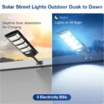 80000LM Solar Led Light Super Bright 192LED Solar Street Light Outdoor Sunlight Motion Sensor Garden Lamp Waterproof Wall Lights - Image 5