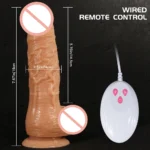 Remote Control Telescopic Rotation Realistic Dildo Vibrator Adult Sex Toys for Woman - Image 7