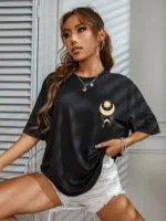 T-shirt Clothing Simple Round Neck Short Sleeve