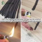 Human Hair Dreadlocks Extensions Brazilian Real Human Hair locks Extensions Handmade Dreadlocks for Women/Men 8-24 Inch - Image 5