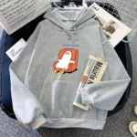 I'M SICK EVERYHING Funny Duck Cartoon Printed Hoodies Casual Sweatshirts for Women Winter Fleece Harajuku Street Hoody - Image 4