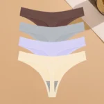 4PCS Ultra-thin Seamless Underwear Women's Invisible Panties Sexy Ice Silk Thongs Low Waist Breathable Bikini Stretchy Lingerie - Image 11