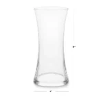 Clear Glass 8 Inch Floral Vase 2 Pack Elegant Design Sturdy Base Home Office Tabletop Decoration - Image 6