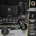 Professional Cordless Hair Clippers for Men, Barber Trimmer Set with Fading Kit in Gold - Image 5