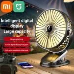 Xiaomi 8000mAh Clip-on Fan 5 Speed Quiet Rechargeable Desktop Portable Air Circulator Wireless Fan With LED Light For Camping