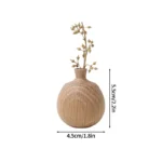 Retro Wooden Flower Vase Desktop Aesthetic Flower Bottle Decorative Plant Pot Arrangement Vase Home Decor Ornaments - Image 19