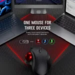 Wireless Trackball Mouse 2.4G,Dual Bluetooth 4.0 Ergonomic Mouse Rechargeable Mouse for Mac Windows Computer Laptop PC - Image 5