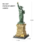 1409PCS The Statue of Liberty Architecture Large Collection Building Blocks Set Model Gift for Kids and Adults Compatible - Image 5