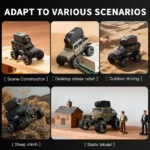 KF32 1:64 RC Mini Climbing Car With LED Light and HD Camera Radio Remote Control Cars Alloy Toy For Kids Christmas Holiday Gifts