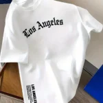 Men's Summer 100% Cotton Fashion Los Angeles Letter Printed