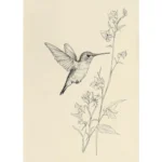 Retro Minimalist Hummingbird Sketch Bird Animal Drawing Illustration Poster Canvas Painting Wall Art Pictures Home Decor - Image 10