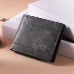 Men Vintage Leather Wallet Bifold Short Wallet RFID Blocking Slim Card Holder ID Window Coin Pocket Vintage Brown Purse - Image 7