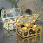 Vintage Transparent Pirate Treasure Storage Box Organizer Earrings Crystal Gem Jewelry Trinket Women Jewelry Display Travel Case - Image 2