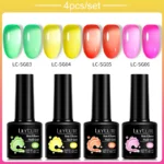 LILYCUTE 4/5Pcs/Set 7ML Nude Pink Gel Nail Polish and Translucent Jelly Nail Art Gel Semi Permanent Soak Off Design Manicure Set - Image 25