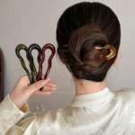 U-Shaped Hair Fork Fashion Tortoiseshell Acetate Hairpin Women Geometric Headwear Hair Sticks Girls New Hair Clips Accessories - Image 4
