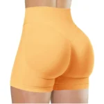 Summer High Waisted Yoga Shorts Fashionable and Sexy Running Fitness Pants Solid Color Yoga Leggings - Image 12