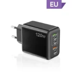 120W Fast Charger 5 Ports USB C PD Charger Quick Charge 3.0