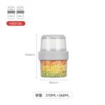 Portable Double-layer Sealed Storage Cup, Fruit Snacks, Mother and Baby Food Storage Cup, Outdoor Fat Reducing Salad Cup - Image 11
