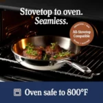 5-Ply Stainless Steel Cookware Set 7-Piece Pots and Pans Set - Induction Compatible Oven Safe 800F - Non-Toxic No Coatings - Bu - Image 6