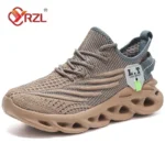 YRZL Men Sports Running Black Jogging Shoes Casual Sneakers Outdoor Breathable Mesh Women Light Shock-absorption Black Tennis - Image 7