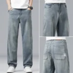 Summer Ultra-thin Lyocell Men’s Jeans Drape Soft Fabric