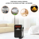 Portable Mini Radio Full Band FM/AM/SW Battery Operated Radio Player with Telescopic Antenna Emergency Radio Built-in Speaker - Image 3