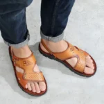 Men's Summer New Slip-On Beach Shoes Anti-Slip Open-Toe Youth Casual PVC Material Comfortable Two-Way Sandals for Beach And D... - Image 4