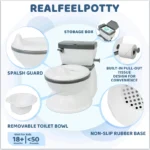 Children’s Potty Training Toilet  Seat Removable Portable for Toddlers and Children Easy to Clean and Assemble Household Toilet