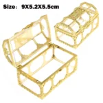 Vintage Transparent Pirate Treasure Storage Box Organizer Earrings Crystal Gem Jewelry Trinket Women Jewelry Display Travel Case - Image 12