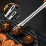 1Pc Stainless Steel Kitchen Tongs BBQ Grill Cooking Tweezers Barbecue Tongs Clip Salad Meat Tongs Food Tweezers Kitchen Utensils - Image 4