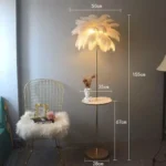 Modern Nordic Ostrich Feather Floor Lamp, Living Room, Dining Bedroom, Study Desk Interior Decoration LED Lighting - Image 12