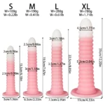 New Gradient Pink Anal Plug Massager With Threaded Suction Cup Rear Multi-size Unisex Extra Long Anal Plug Adult Erotic Sex Toys - Image 6