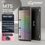 FREE WOLF M75 82-Key Compact Wireless Gaming Keyboard - Dual Mode (Bluetooth/2.4G) RGB Backlit OLED Display Large Battery - Image 7