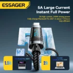 Essager 240W USB Type C To USB C Cable 100W PD 3.1