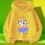 Kids Bluey Hooded Sweatshirt Fall Winter Warm Soft Pullover Comfortable Playwear for Boys Girls - Image 15