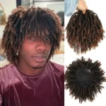 Short Crochet Wigs Synthetic Clips in Hair Toupee Extensions Afro Synthetic Braided Half Wig Dreadlock Hairpieces For Men Women