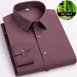 Quality Stretch Men Shirt Bamboo Fiber Long Sleeve Anti-wrinkle Non-ironing Slim Fashion Casual Business Office White Shirt - Image 7