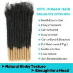 Human Hair Dreadlocks Loc Extensions Kinky Straight Wholesale Crochet Braids  Remy Hair Extensions 10 20 40 60 Strands - Image 4