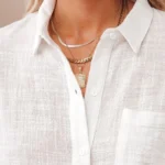 Summer Cotton Linen White Shirt Women Short Sleeve Casual Tops Ladies Elegant Blouses Short Sleeve