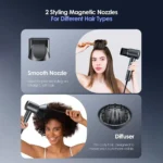 Electric High Speed Hair Dryer 120000RPM Brushless Negative Ions Blow Dryer 1600W Super Powerful Wind Lownoise Salon HairDryer - Image 5