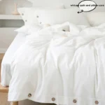 3pcs  100% cotton bedding set Double Duvet Cover Set 220x240 Solid Twist Cotton King Size Bedding Set Quilt Cover Set - Image 4