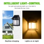 Solar-Powered Waterproof Outdoor Wall Light with Motion Sensor Tungsten Filament Garden Yard Decoration LED Lamp 3 Modes 1-4Pcs