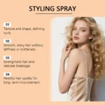 Leave In Hair Spray Moisturizing Frizz Control Lightweight Curl Defining Treatment Ginger Root Heat Protection No Rinse Spray - Image 6