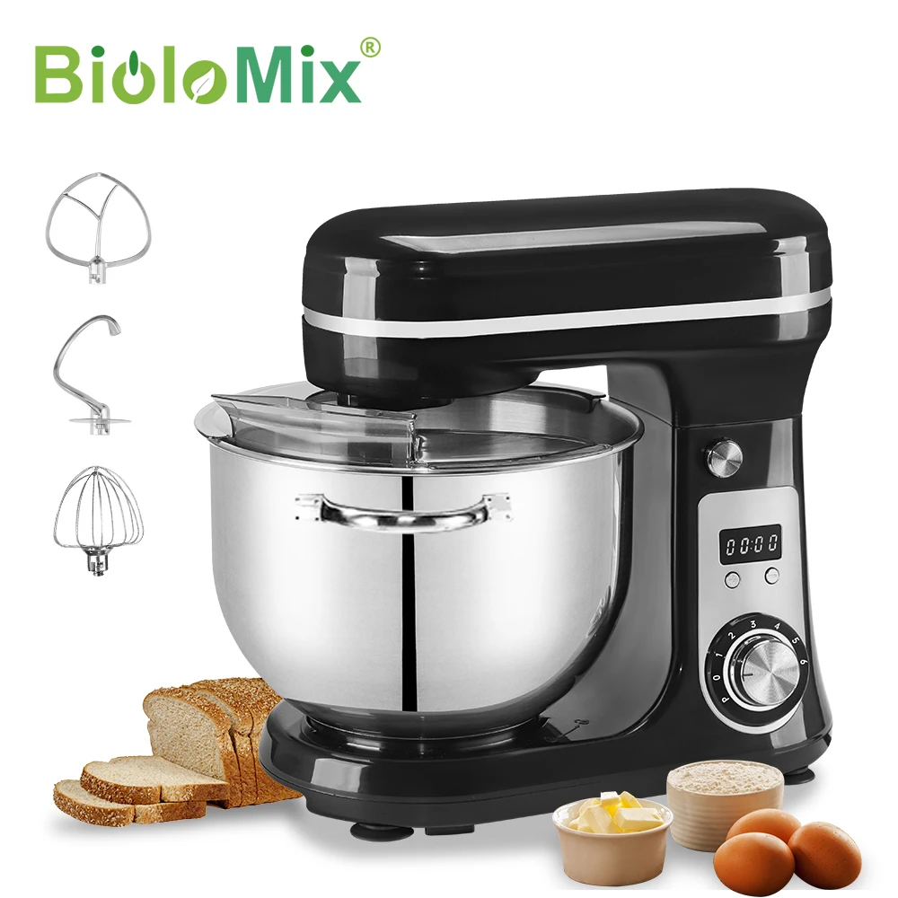 S4f1b354cad7f440381fffeadf75602bdr.webp BioloMix Kitchen Food Stand Mixer, Blender, Quiet Motor, Cream Egg Whisk, Whip Dough Kneader, 6-Speed, 1200 W, 6 L, DC - Image 1