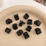 Mini Hair Claw Clips for Women Girls Korean Simple Small Black Transparent Plastic Clips Hairpin Kids Hair Styling Accessories - Image 9
